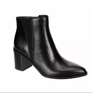 Franco Sarto | "BETTE2" Leather Ankle Boot | Black | Size 9.5